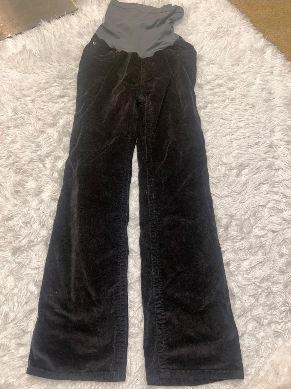 Motherhood Maternity black bootcut corduroy pants woman’s size small